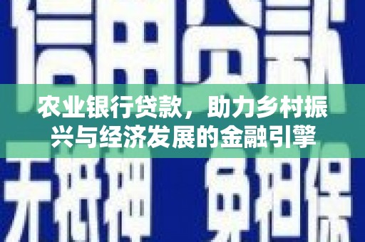 文圣农业银行贷款，助力乡村振兴与经济发展的金融引擎