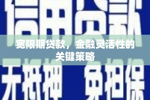 文圣宽限期贷款，金融灵活性的关键策略