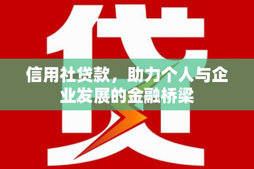 文圣信用社贷款，助力个人与企业发展的金融桥梁