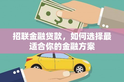 文圣招联金融贷款，如何选择最适合你的金融方案
