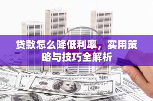 文圣贷款怎么降低利率，实用策略与技巧全解析