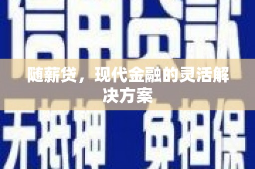 文圣随薪贷，现代金融的灵活解决方案