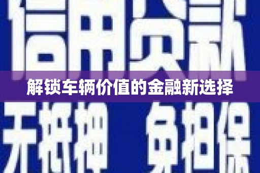 文圣解锁车辆价值的金融新选择
