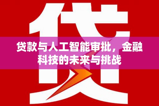 文圣贷款与人工智能审批，金融科技的未来与挑战