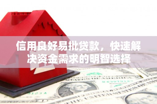 文圣信用良好易批贷款，快速解决资金需求的明智选择