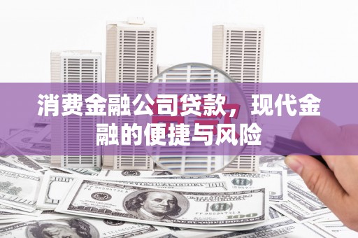 文圣消费金融公司贷款，现代金融的便捷与风险
