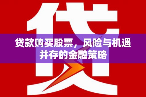 文圣贷款购买股票，风险与机遇并存的金融策略