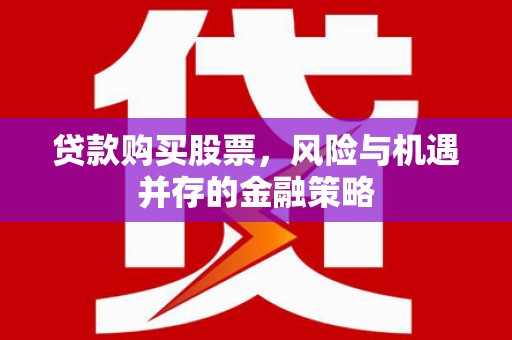 文圣贷款购买股票，风险与机遇并存的金融策略