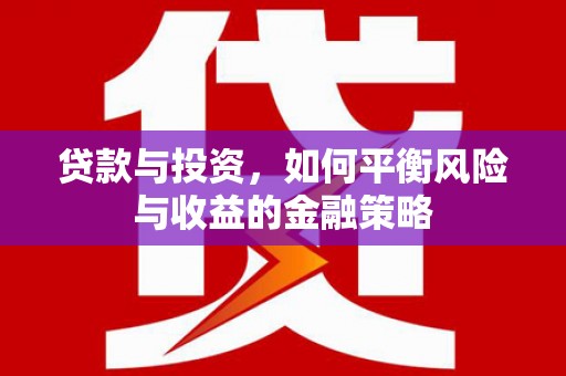 文圣贷款与投资，如何平衡风险与收益的金融策略
