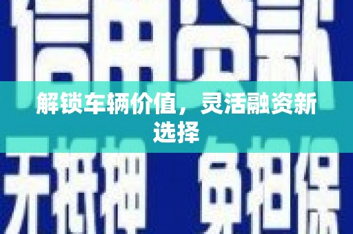 文圣解锁车辆价值，灵活融资新选择
