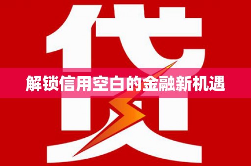 文圣解锁信用空白的金融新机遇