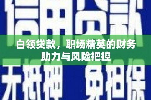 文圣白领贷款,职场精英的财务助力与风险把控 文圣白领贷款,职场精英的财务助力与风险把控